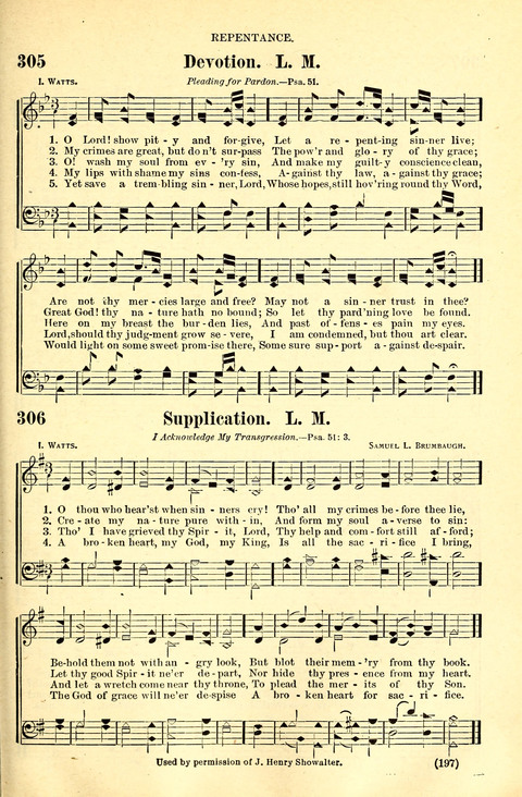 The Brethren Hymnal: A Collection of Psalms, Hymns and Spiritual Songs suited for Song Service in Christian Worship, for Church Service, Social Meetings and Sunday Schools page 195