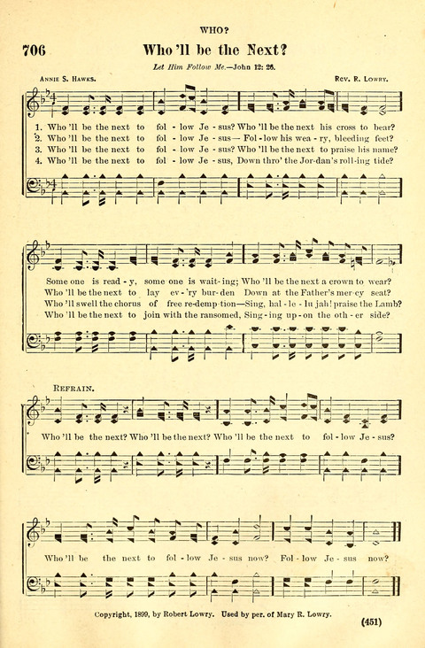 The Brethren Hymnal: A Collection of Psalms, Hymns and Spiritual Songs suited for Song Service in Christian Worship, for Church Service, Social Meetings and Sunday Schools page 449