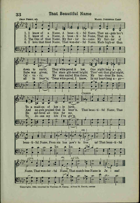 20th Century Gospel Songs: Youthspiration Packet Hymnal page 33