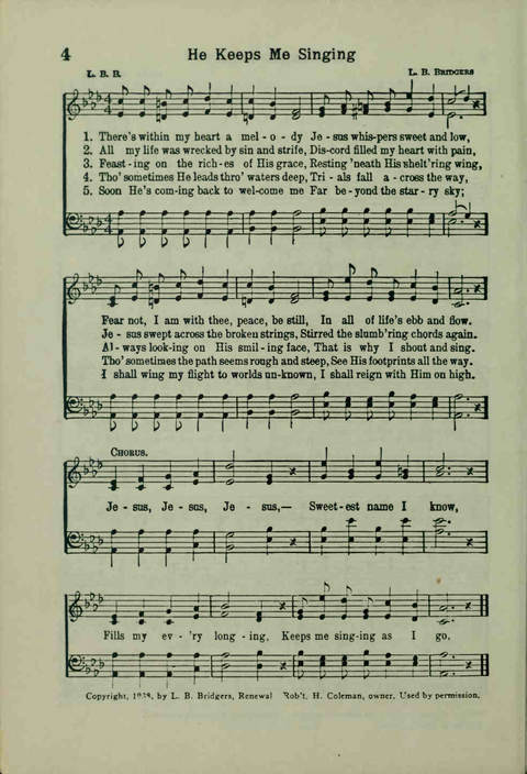20th Century Gospel Songs: Youthspiration Packet Hymnal page 4