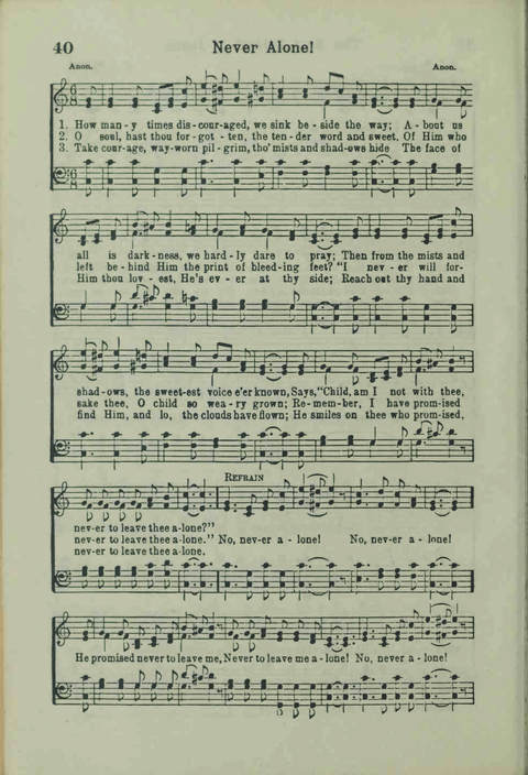 20th Century Gospel Songs: Youthspiration Packet Hymnal page 40