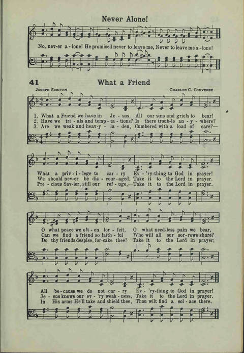 20th Century Gospel Songs: Youthspiration Packet Hymnal page 41