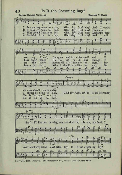 20th Century Gospel Songs: Youthspiration Packet Hymnal page 43