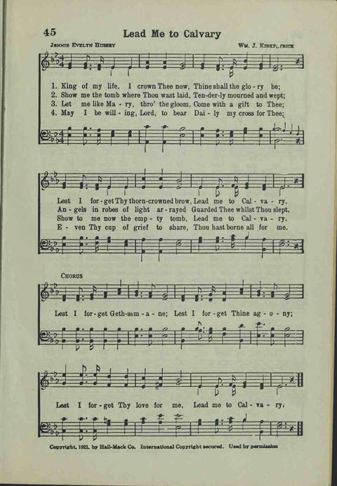20th Century Gospel Songs: Youthspiration Packet Hymnal page 45