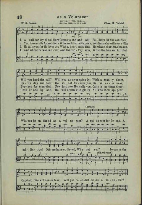20th Century Gospel Songs: Youthspiration Packet Hymnal page 49