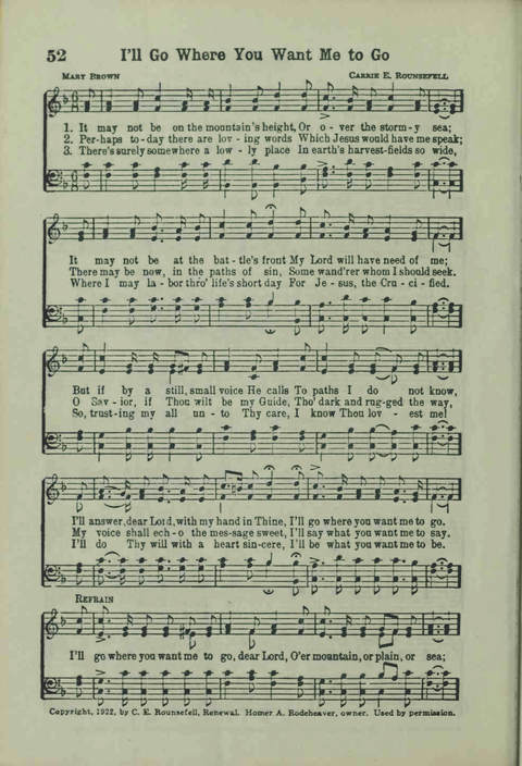 20th Century Gospel Songs: Youthspiration Packet Hymnal page 52