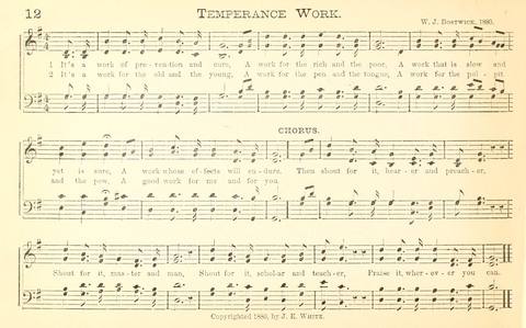 Temperance and Gospel Songs: for the use of Temperance Clubs and Gospel Temperance Meetings page 12