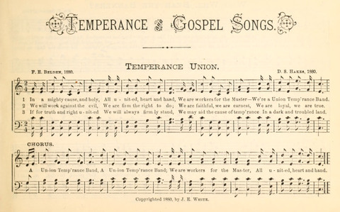 Temperance and Gospel Songs: for the use of Temperance Clubs and Gospel Temperance Meetings page 3