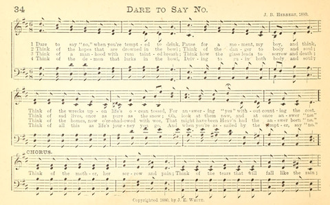 Temperance and Gospel Songs: for the use of Temperance Clubs and Gospel Temperance Meetings page 34