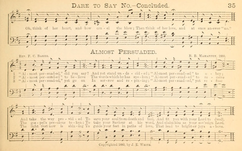 Temperance and Gospel Songs: for the use of Temperance Clubs and Gospel Temperance Meetings page 35