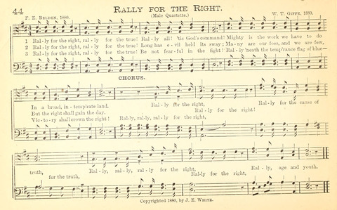 Temperance and Gospel Songs: for the use of Temperance Clubs and Gospel Temperance Meetings page 44