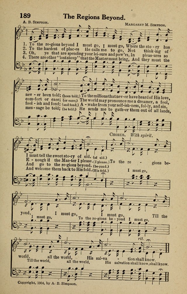 The Tabernacle Hymns page 189