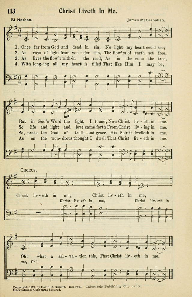 Tabernacle Hymns: No. 2 page 113