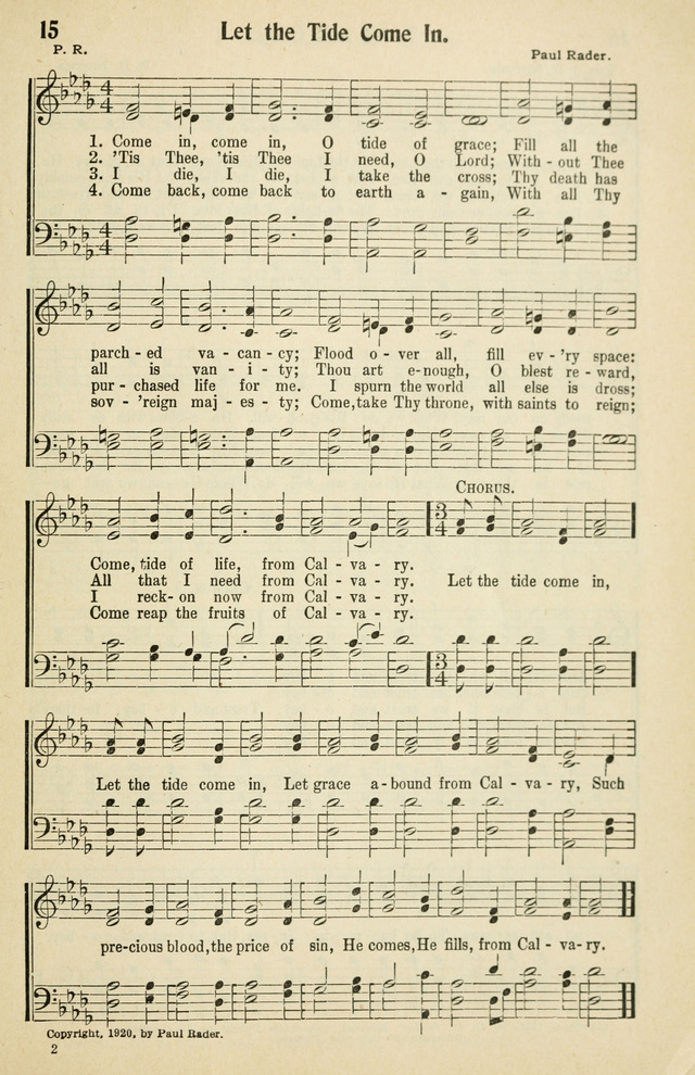Tabernacle Hymns: No. 2 page 15