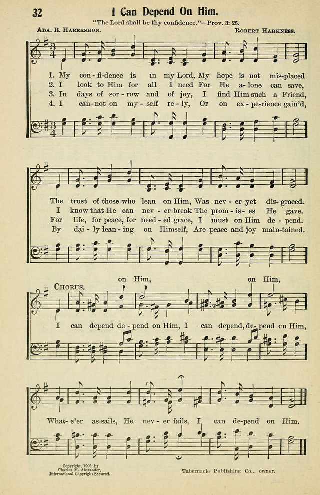 Tabernacle Hymns: No. 2 page 32
