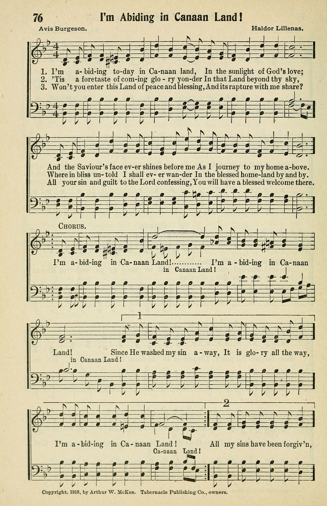 Tabernacle Hymns: No. 2 page 76