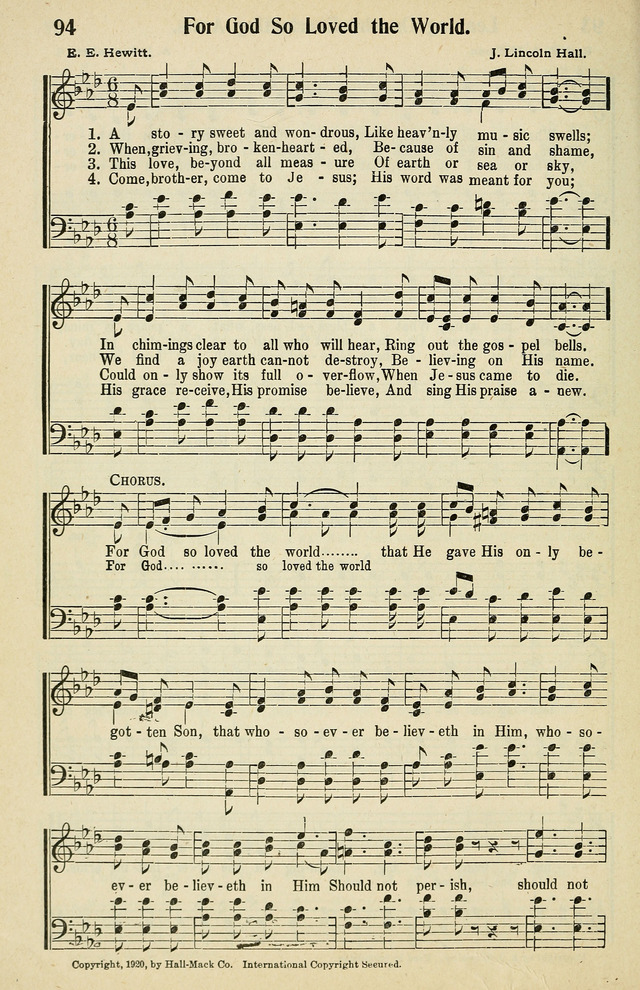 Tabernacle Hymns: No. 2 page 94