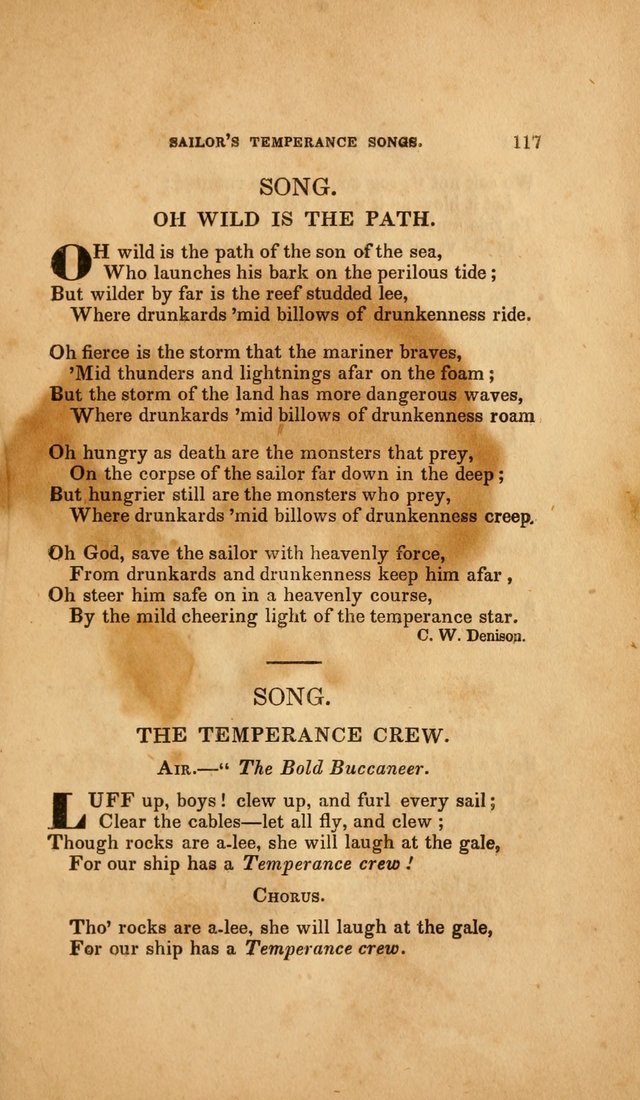 Temperance Hymn Book and Minstrel: a collection of hymns, songs and odes for temperance meetings and festivals page 117