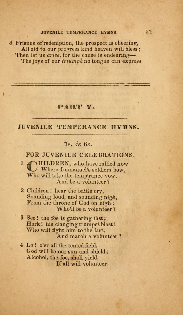 Temperance Hymn Book and Minstrel: a collection of hymns, songs and odes for temperance meetings and festivals page 55