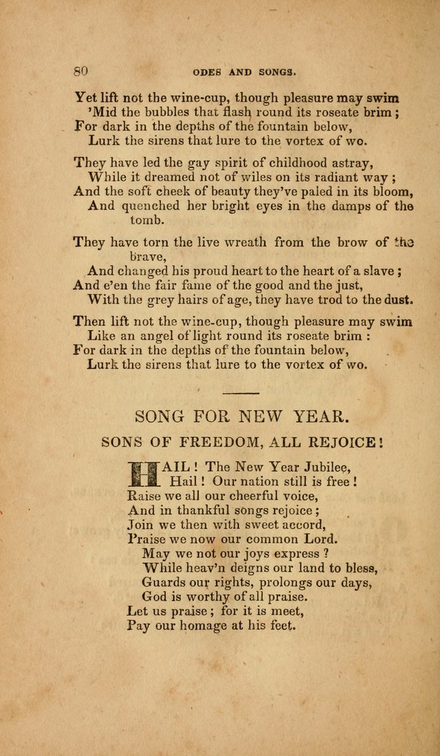 Temperance Hymn Book and Minstrel: a collection of hymns, songs and odes for temperance meetings and festivals page 80