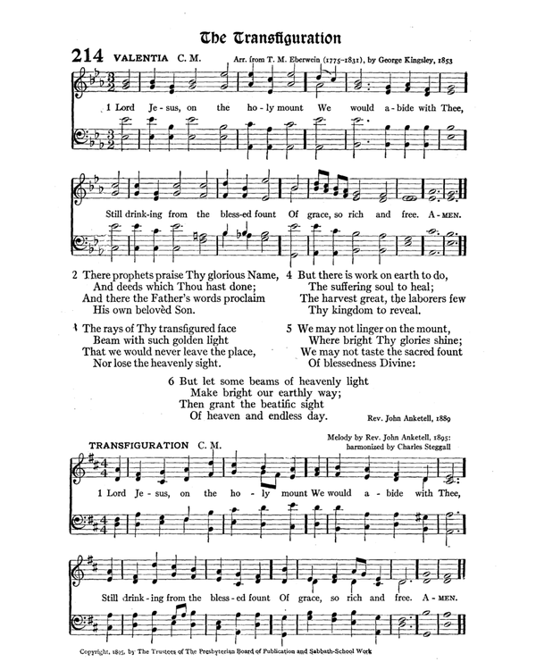 The Hymnal : published in 1895 and revised in 1911 by authority of the General Assembly of the Presbyterian Church in the United States of America : with the supplement of 1917 page 295
