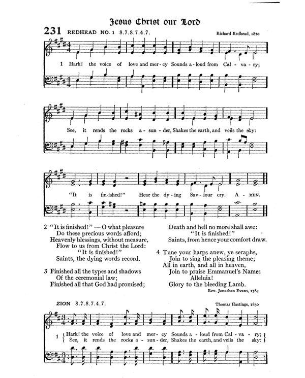 The Hymnal : published in 1895 and revised in 1911 by authority of the General Assembly of the Presbyterian Church in the United States of America : with the supplement of 1917 page 319