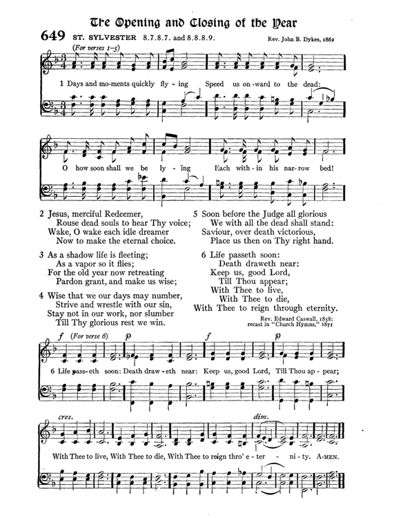 The Hymnal : published in 1895 and revised in 1911 by authority of the General Assembly of the Presbyterian Church in the United States of America : with the supplement of 1917 page 853