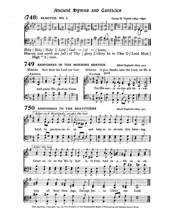 The Hymnal : published in 1895 and revised in 1911 by authority of the General Assembly of the Presbyterian Church in the United States of America : with the supplement of 1917 page 995
