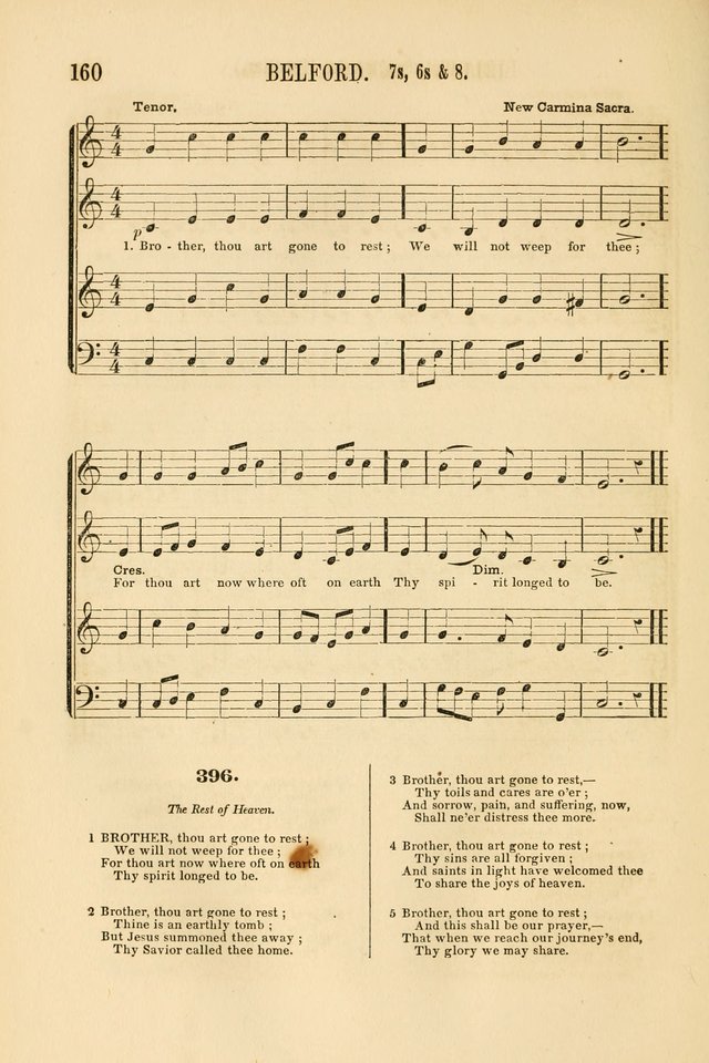 Temple Melodies: a collection of about two hundred popular tunes, adapted to nearly five hundred favorite hymns, selected with special reference to public, social, and private worship page 167