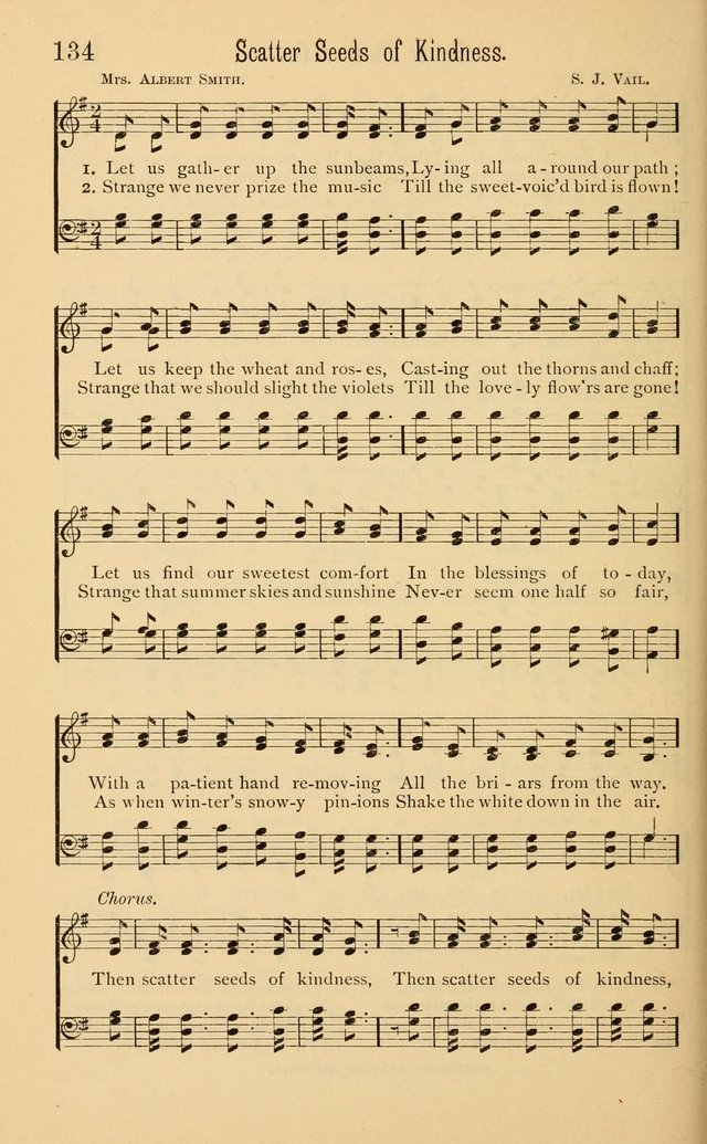 Temperance Rallying Songs: consisting of a large variety of solos, quartettes, and choruses, suited to every phase of the great temperance reformation page 134