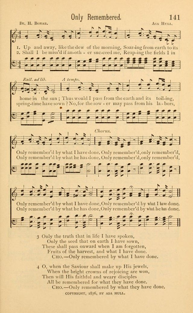 Temperance Rallying Songs: consisting of a large variety of solos, quartettes, and choruses, suited to every phase of the great temperance reformation page 141