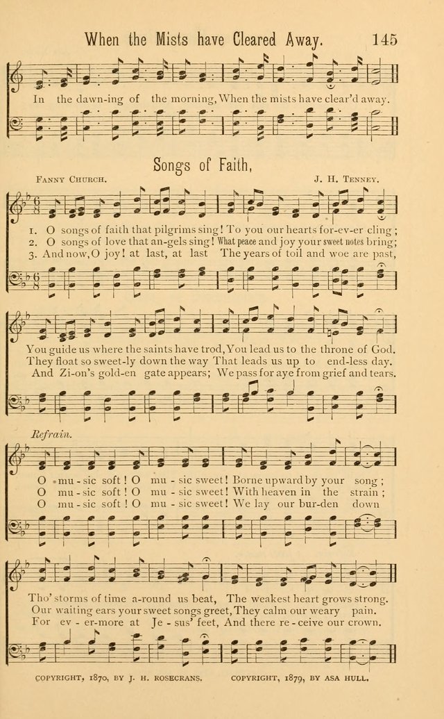 Temperance Rallying Songs: consisting of a large variety of solos, quartettes, and choruses, suited to every phase of the great temperance reformation page 145