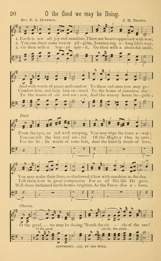 Temperance Rallying Songs: consisting of a large variety of solos, quartettes, and choruses, suited to every phase of the great temperance reformation page 20