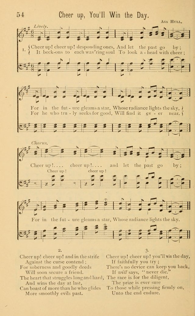 Temperance Rallying Songs: consisting of a large variety of solos, quartettes, and choruses, suited to every phase of the great temperance reformation page 54