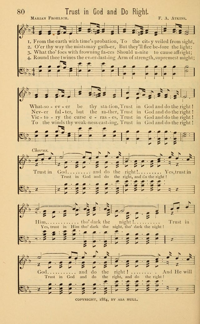 Temperance Rallying Songs: consisting of a large variety of solos, quartettes, and choruses, suited to every phase of the great temperance reformation page 80