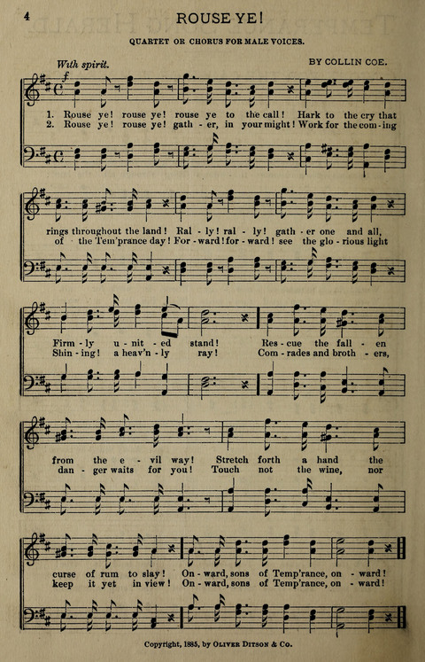 Temperance Song Herald: a collection of songs, choruses, hymns, and other pieces for the use of temperance meetings, lodges, and the home circle page 4