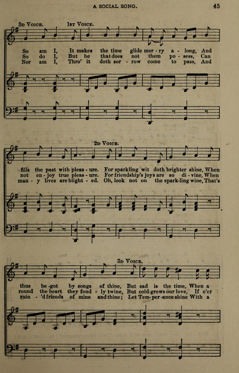 Temperance Song Herald: a collection of songs, choruses, hymns, and other pieces for the use of temperance meetings, lodges, and the home circle page 45