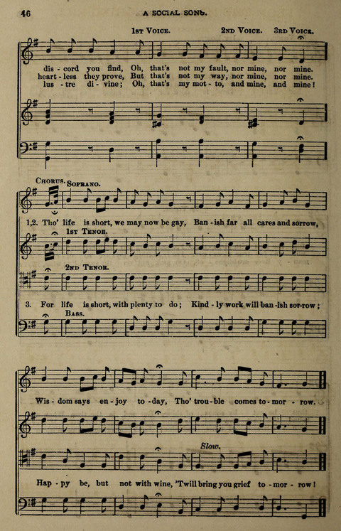 Temperance Song Herald: a collection of songs, choruses, hymns, and other pieces for the use of temperance meetings, lodges, and the home circle page 46