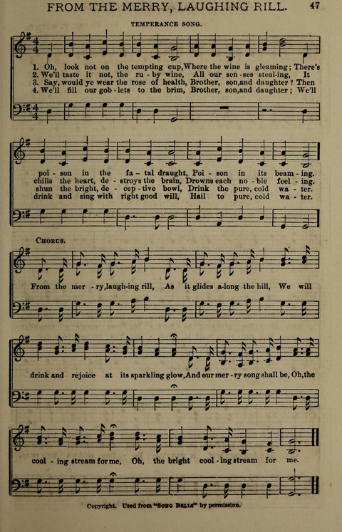 Temperance Song Herald: a collection of songs, choruses, hymns, and other pieces for the use of temperance meetings, lodges, and the home circle page 47