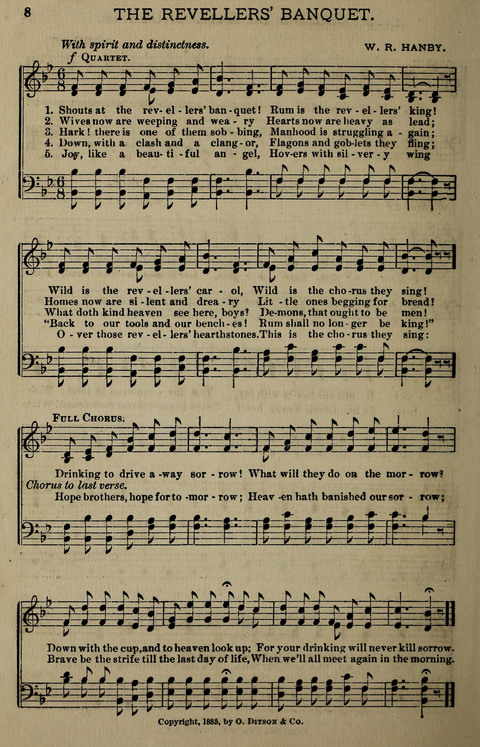 Temperance Song Herald: a collection of songs, choruses, hymns, and other pieces for the use of temperance meetings, lodges, and the home circle page 8