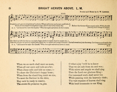 Twilight Zephyrs: a new collection of hymns and tunes for Sunday schools, missionary meetings, anniversaries, temperance meetings and the social circle page 8