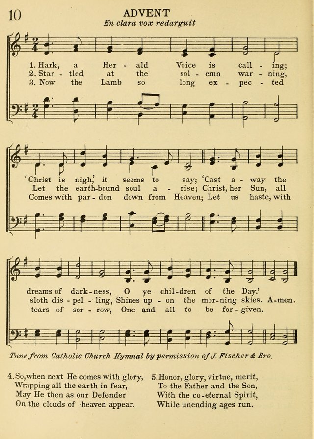 A Treasury of Catholic Song: comprising some two hundred hymns from Catholic soruces old and new page 10