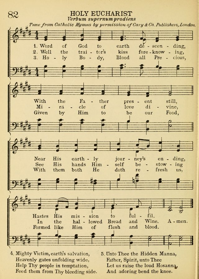 A Treasury of Catholic Song: comprising some two hundred hymns from Catholic soruces old and new page 100