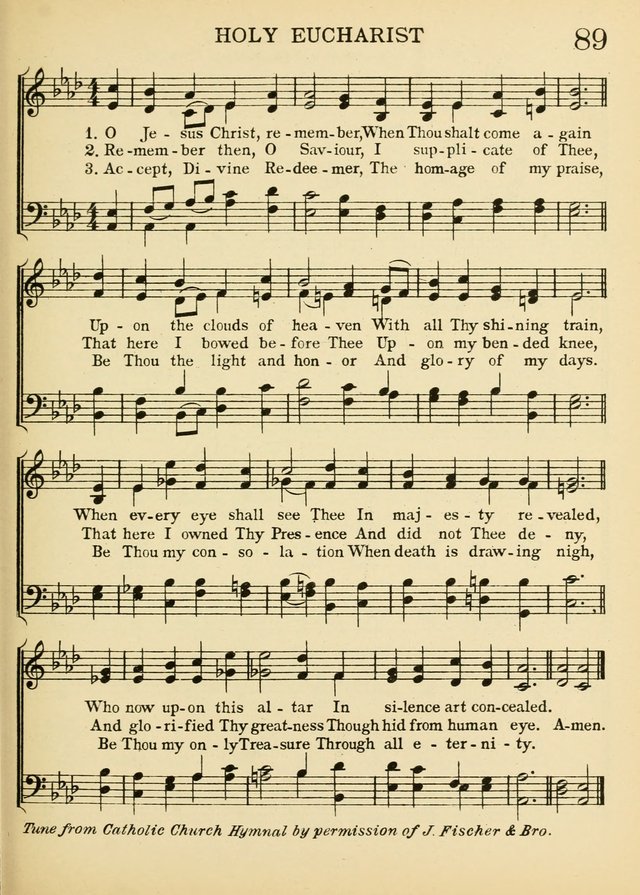A Treasury of Catholic Song: comprising some two hundred hymns from Catholic soruces old and new page 107