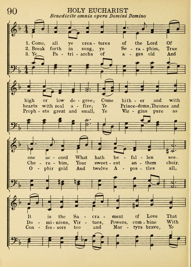 A Treasury of Catholic Song: comprising some two hundred hymns from Catholic soruces old and new page 108
