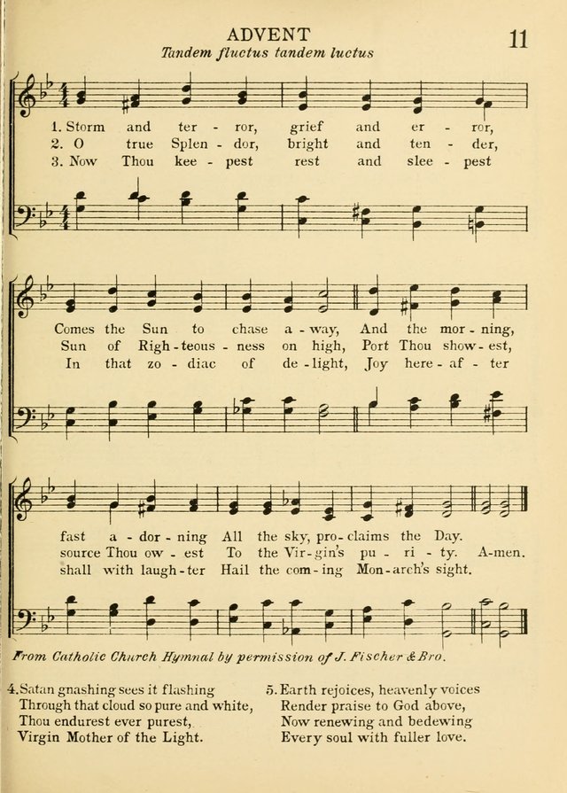 A Treasury of Catholic Song: comprising some two hundred hymns from Catholic soruces old and new page 11