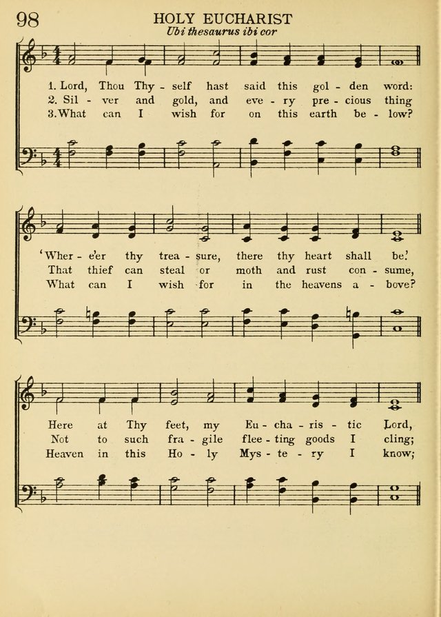 A Treasury of Catholic Song: comprising some two hundred hymns from Catholic soruces old and new page 122
