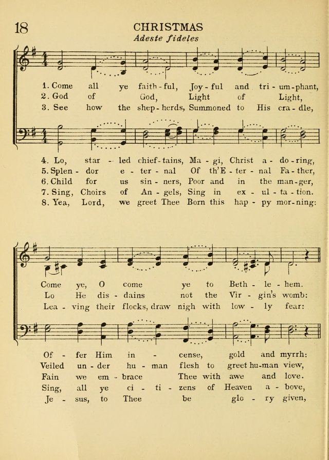 A Treasury of Catholic Song: comprising some two hundred hymns from Catholic soruces old and new page 20