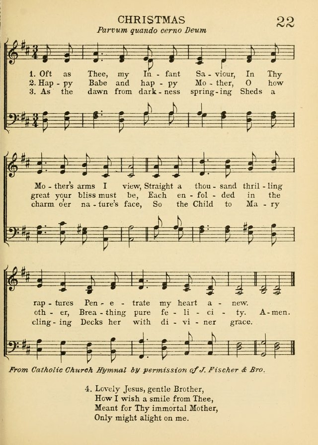 A Treasury of Catholic Song: comprising some two hundred hymns from Catholic soruces old and new page 25