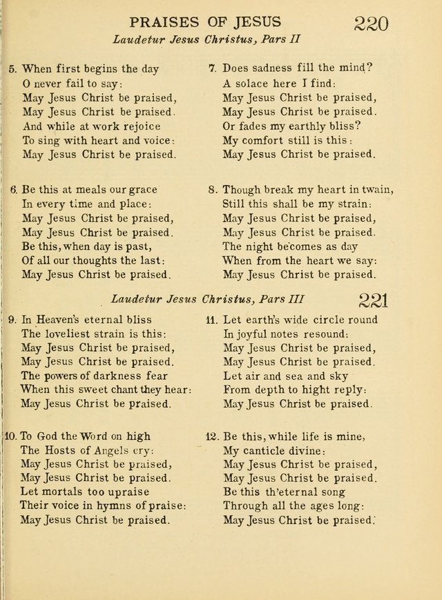 A Treasury of Catholic Song: comprising some two hundred hymns from Catholic soruces old and new page 271